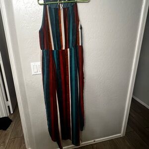Striped Multicolor Sleeveless Dress